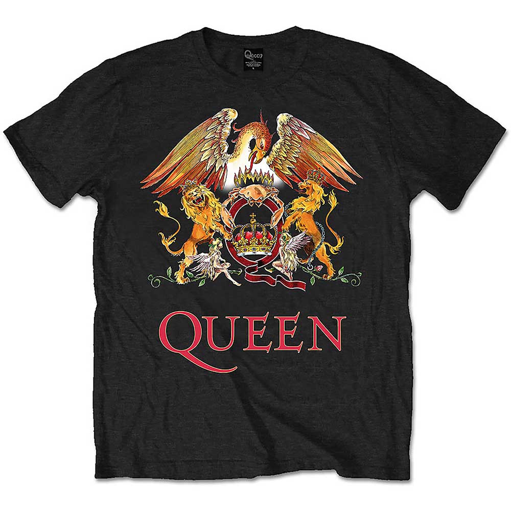 QUEEN UNISEX T - SHIRT: CLASSIC CREST by Rock Off Trade