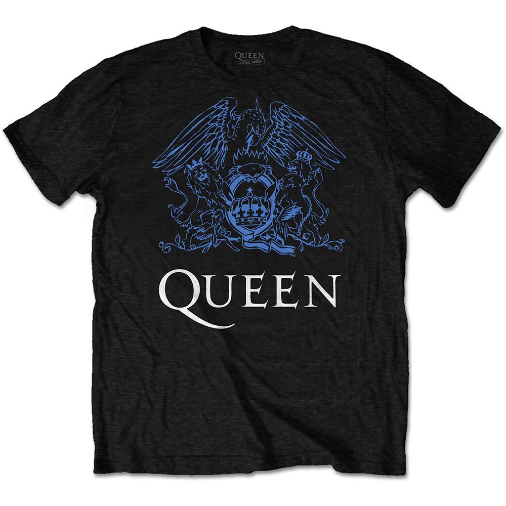QUEEN UNISEX TEE: BLUE CREST by Rock Off Trade