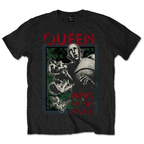 QUEEN UNISEX TEE: NEWS OF THE WORLD by Rock Off Trade