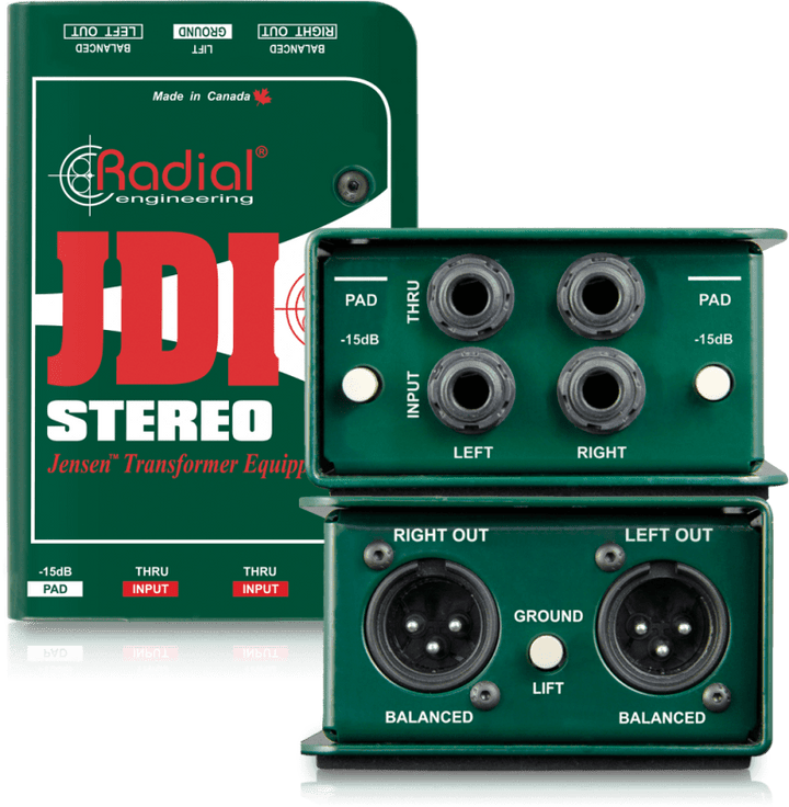 Radial Engineering JDI Stereo Premium Stereo Passive DI by Faders Music Inc.