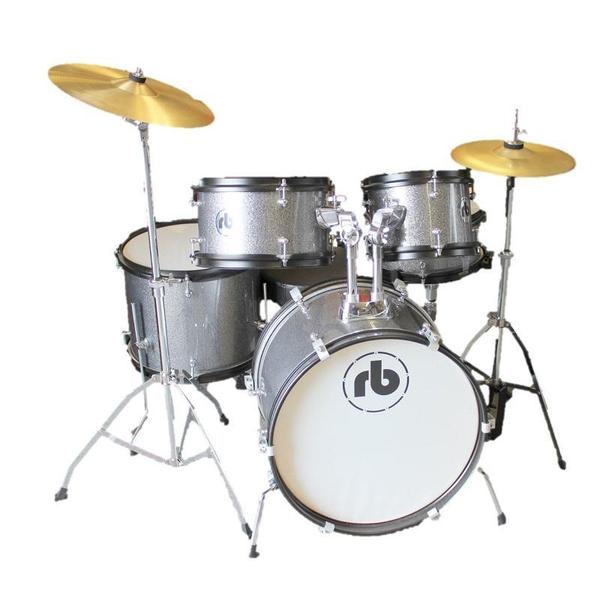 RB 5pc Junior Drum Kit Sparkle Grey by Coast Music