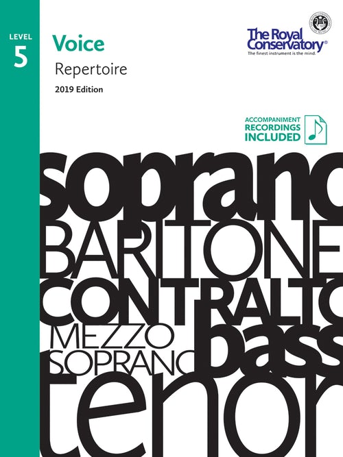 RCM Voice Repertoire 5 by Frederick Harris Music