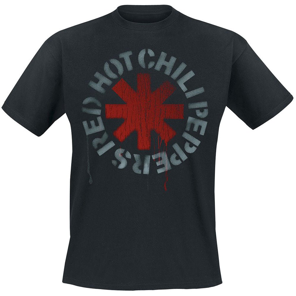 RED HOT CHILI PEPPERS UNISEX TEE: STENCIL by Rock Off Trade