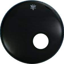 Remo Ambassador Ebony 22" Bass Drum Head W/ 5" Black Dynamo Port by Coast Music