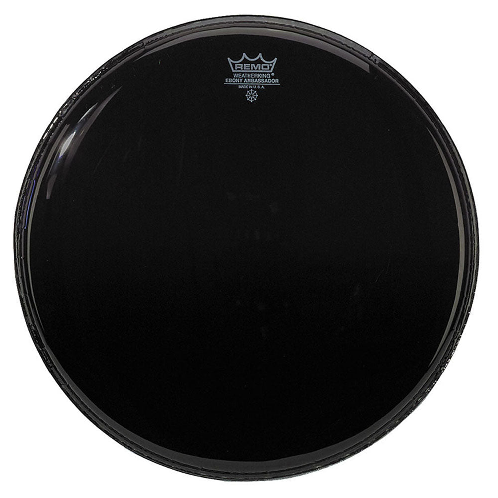 Remo Ambassador Ebony Black Bass Drum Head by Coast Music