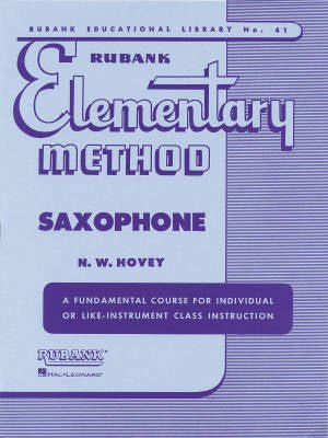 Rubank Elementary Method - Hovey - Saxophone - Book by Hal Leonard