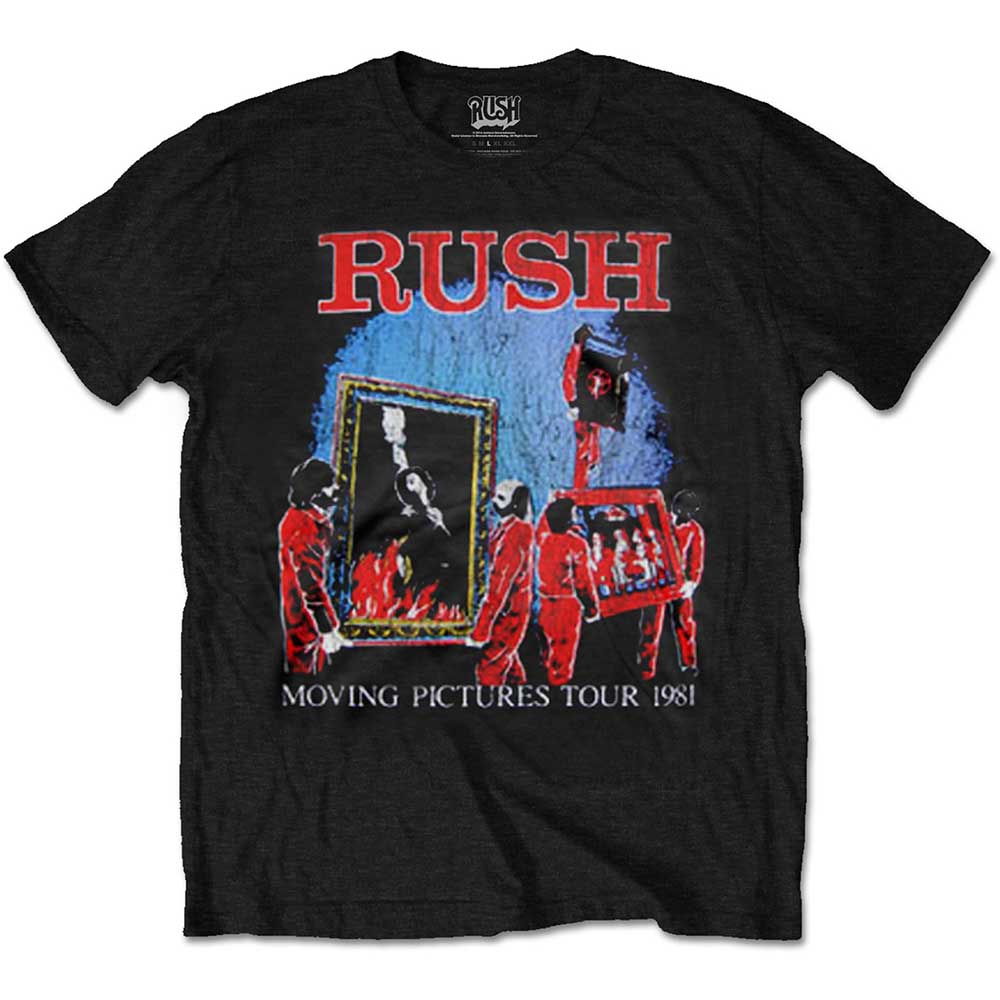 RUSH UNISEX TEE: MOVING PICTURES TOUR by Rock Off Trade