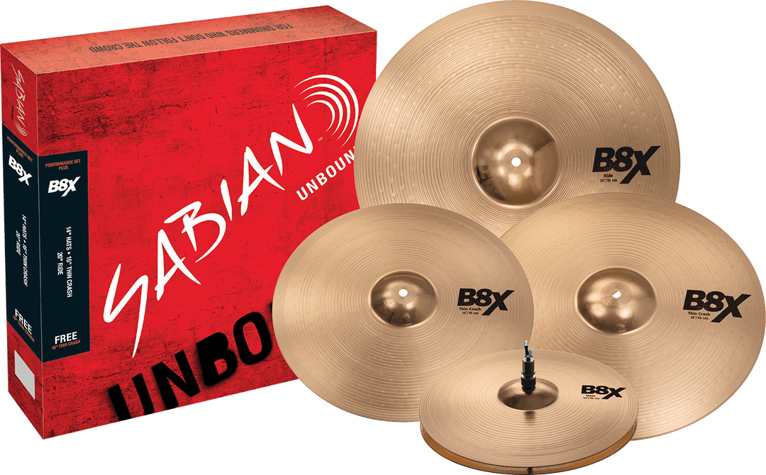 Sabian B8X Performance Set Plus FREE 18" Crash by Sabian
