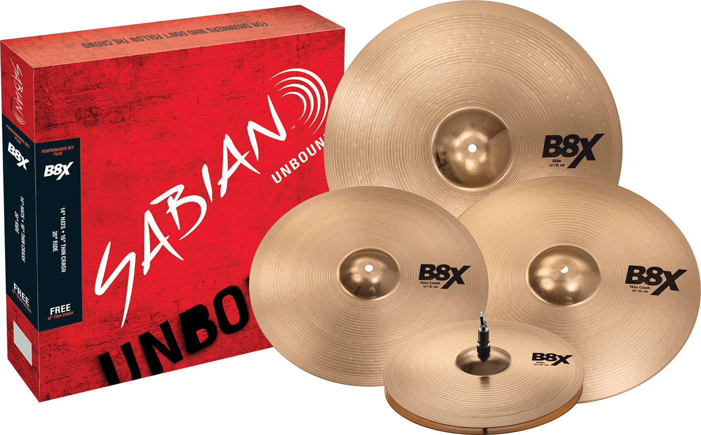 Sabian B8X Performance Set Plus FREE 18" Crash by Sabian