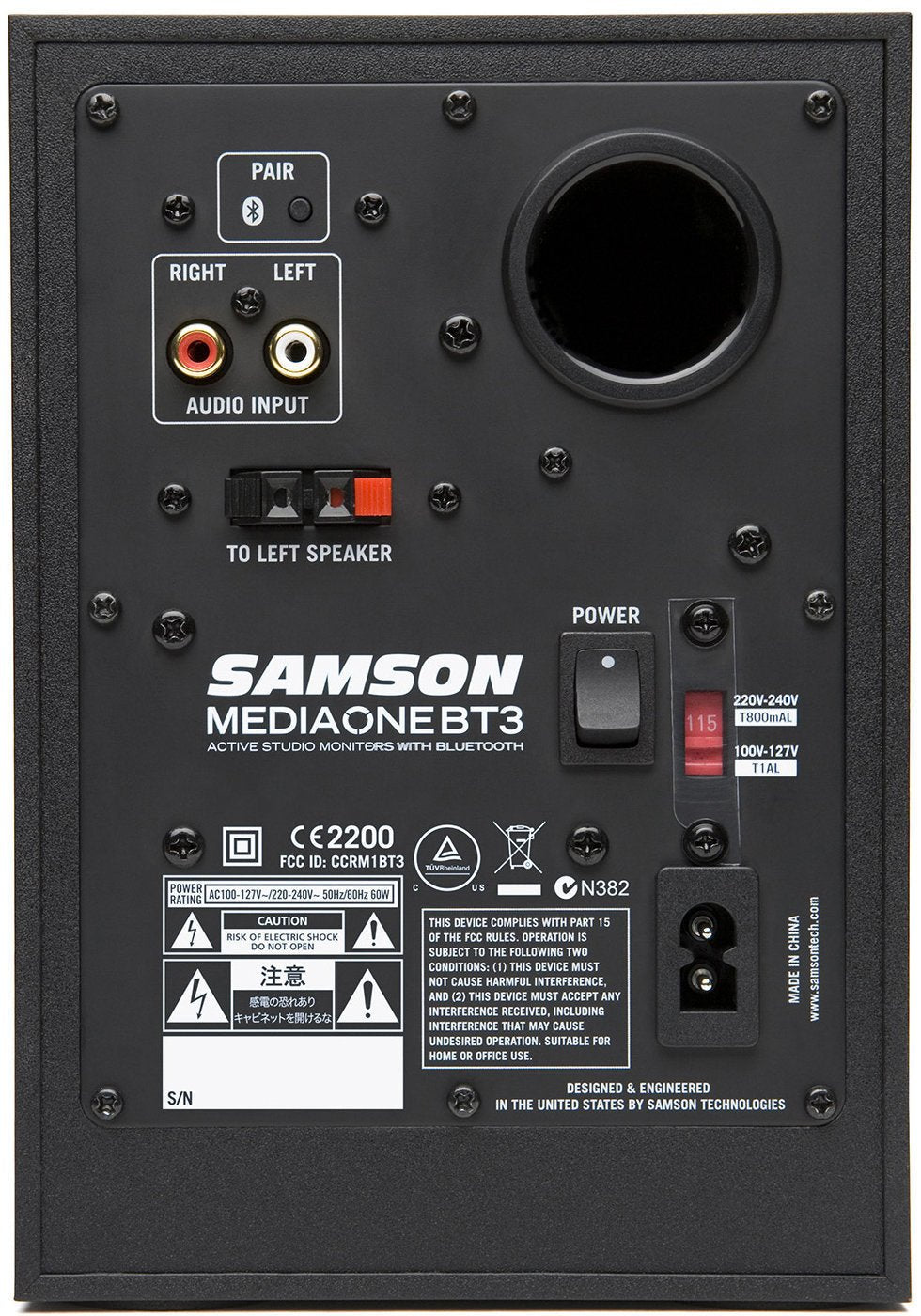 Samson MediaOne BT3 3' Powered Monitors by Faders Music Inc.