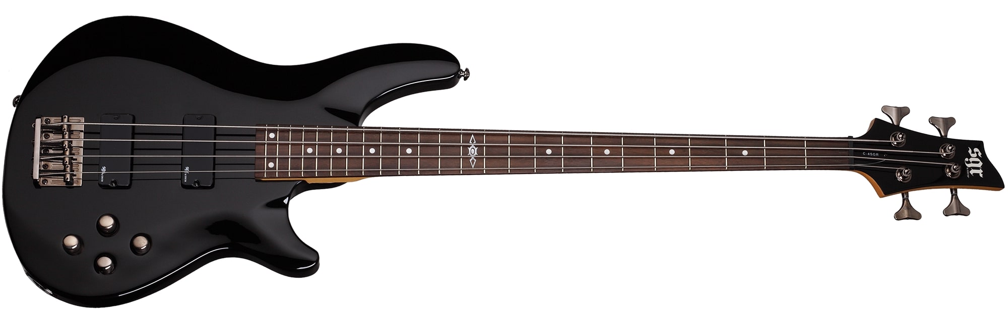 Schecter 4 - String Bass Guitar With SGR Pickups, Gloss Black by Erikson Music