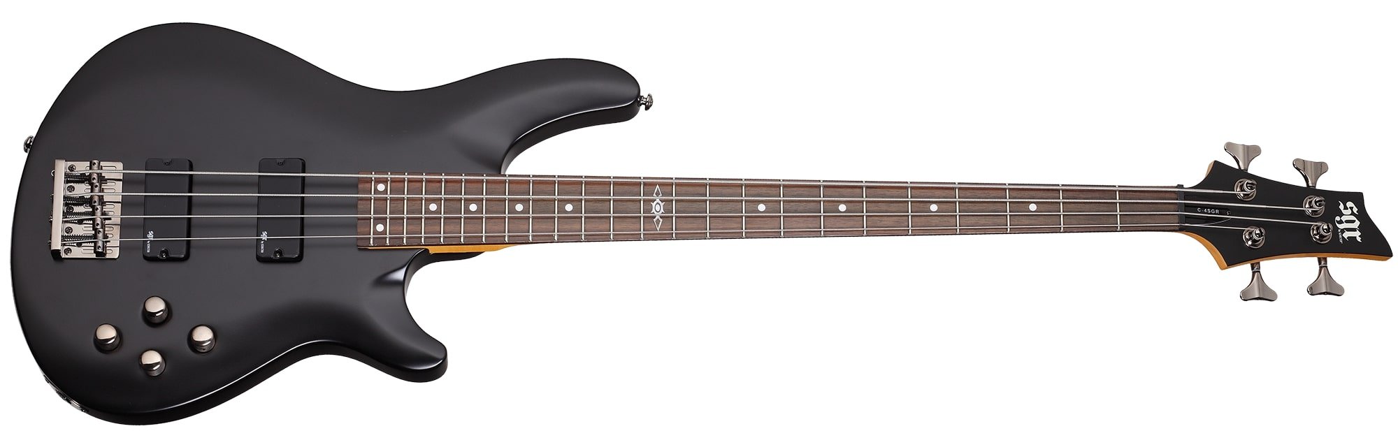 Schecter 4 String Bass With SGR Pickups, Midnight Satin Black by Erikson Music