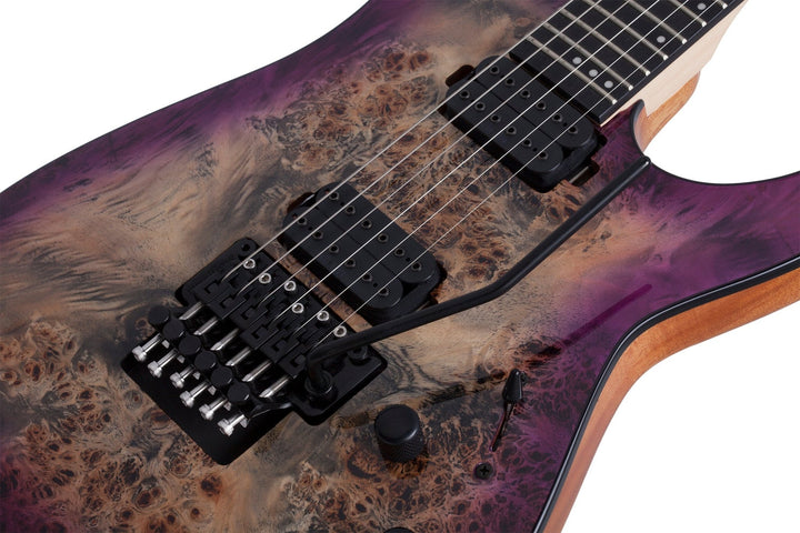 Schecter C - 6 Fr Pro Electric Guitar Burl Top, Coil Split Tap, Aurora Burst by Erikson Music