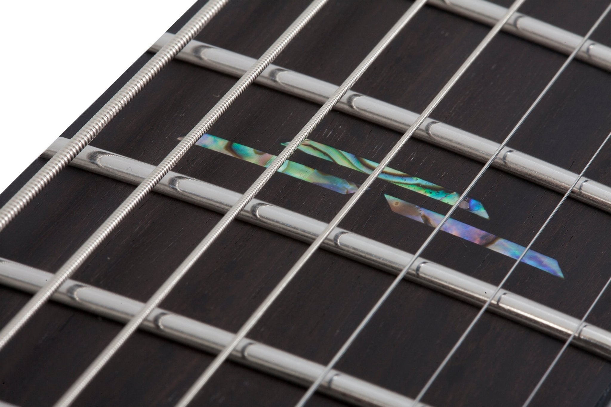 Schecter C - 7 Multiscale Silver Mountain Electric Guitar, Toxic Venom by Erikson Music