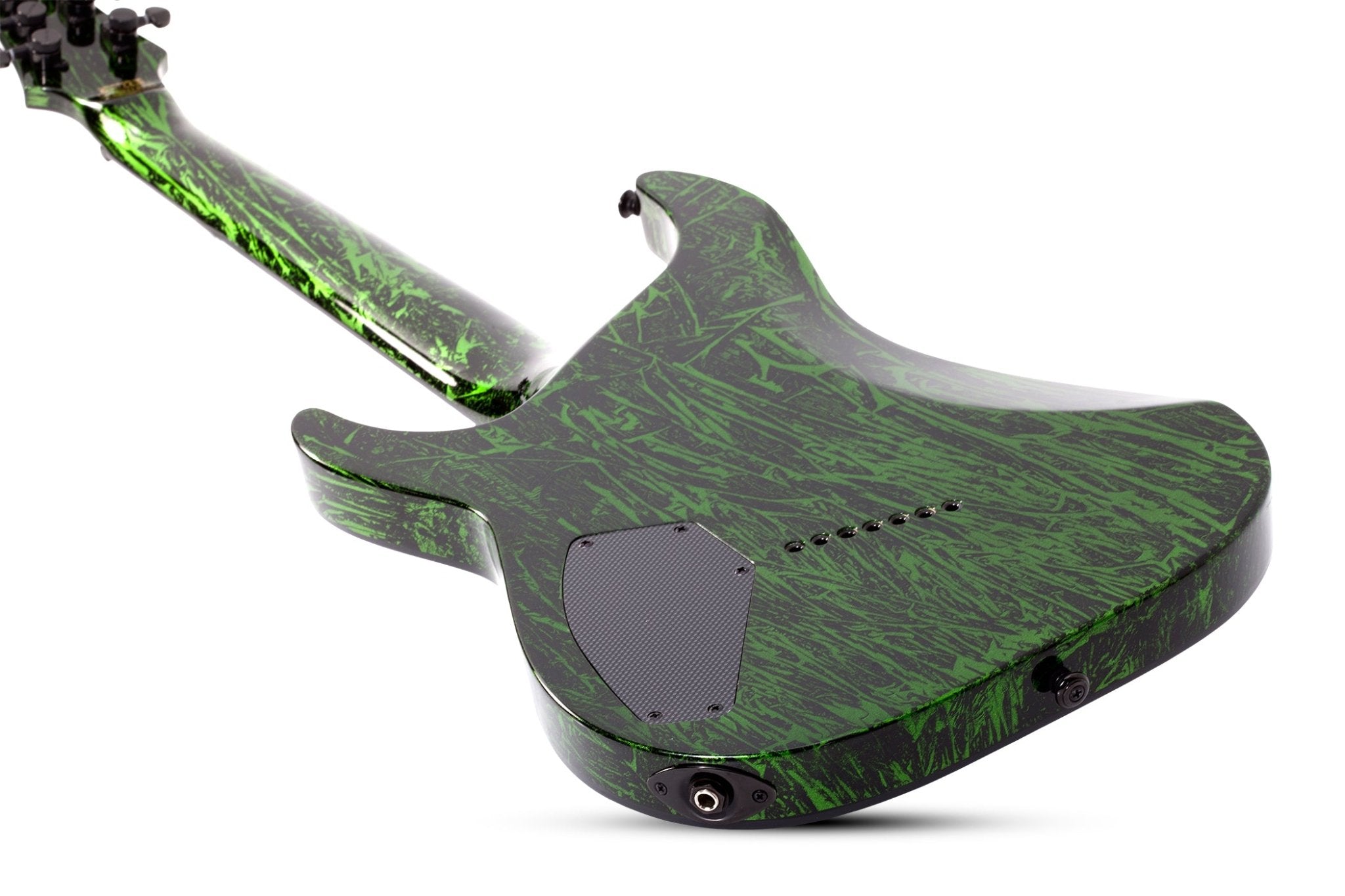 Schecter C - 7 Multiscale Silver Mountain Electric Guitar, Toxic Venom by Erikson Music