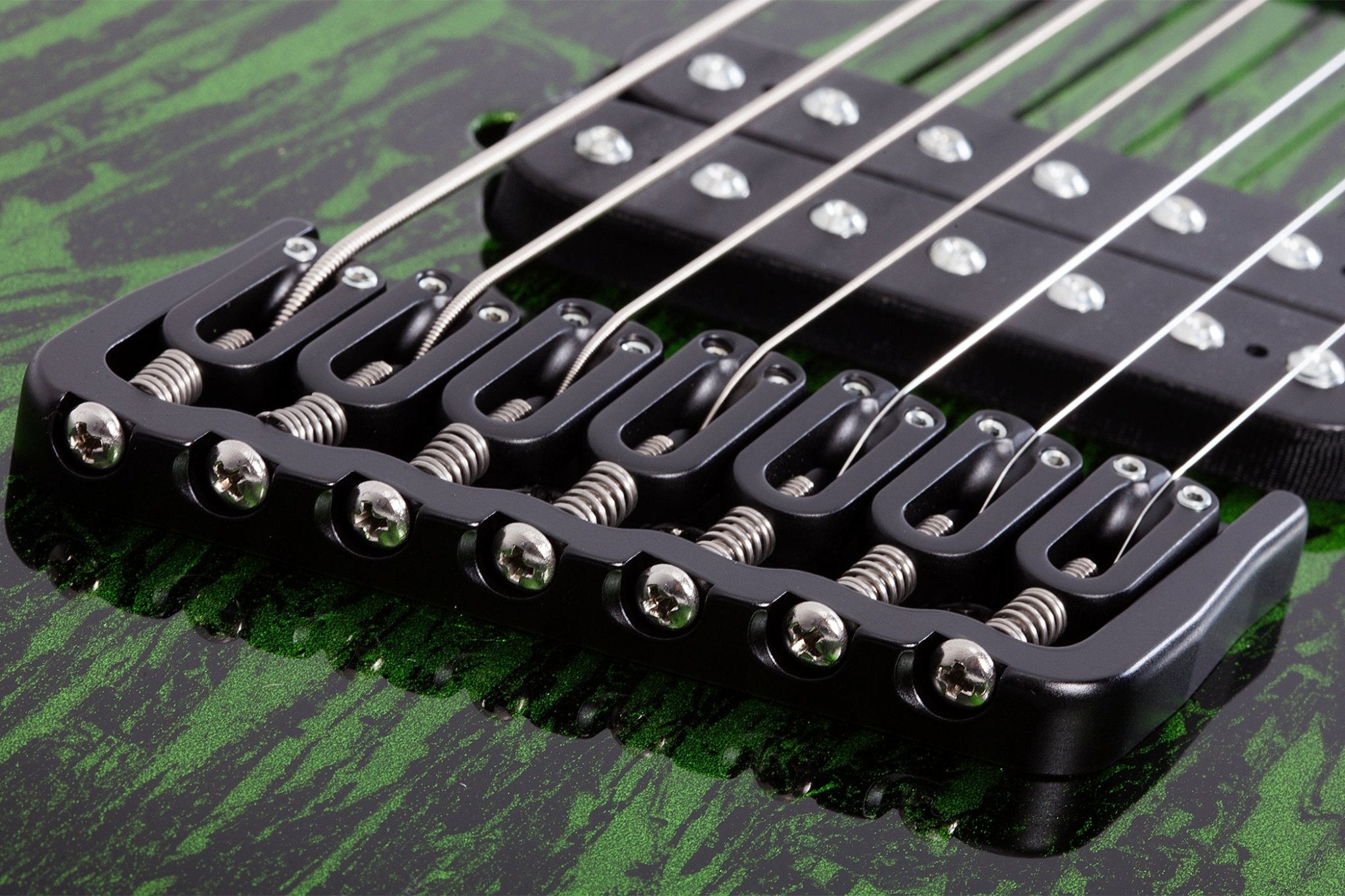Schecter C - 7 Multiscale Silver Mountain Electric Guitar, Toxic Venom by Erikson Music