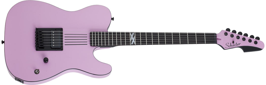 Schecter Machine Gun Kelly Signature PT Electric Guitar, Tickets To My Downfall Pink by Erikson Music