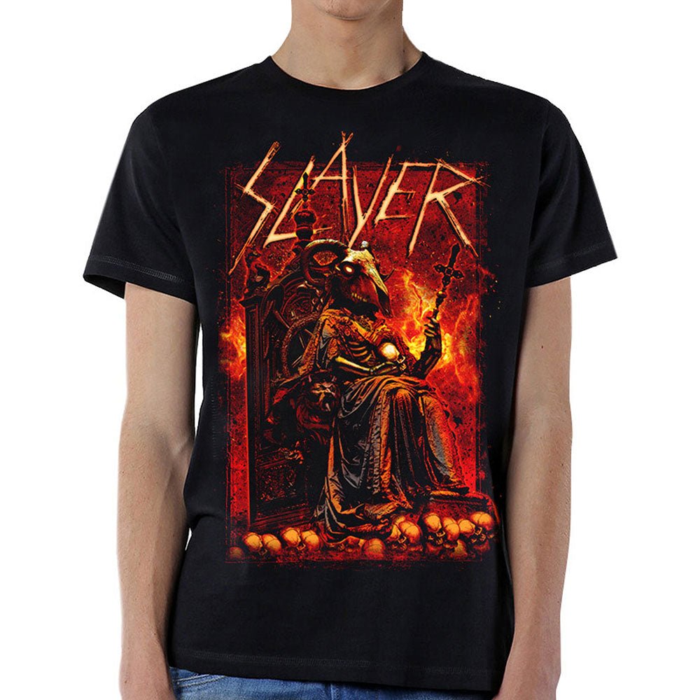 SLAYER UNISEX TEE: GOAT SKULL by Rock Off Trade