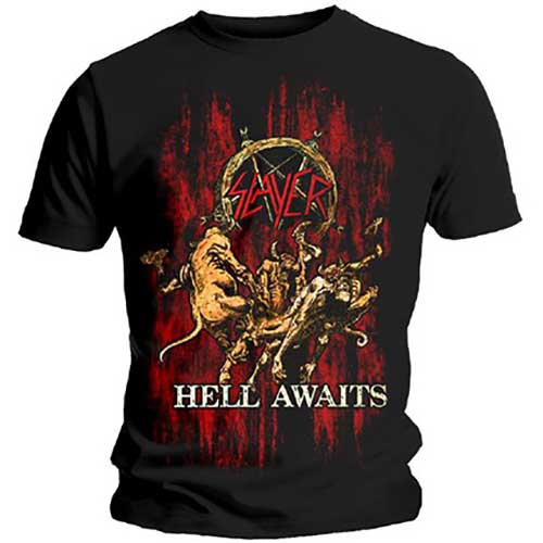 SLAYER UNISEX TEE: HELL AWAITS by Rock Off Trade
