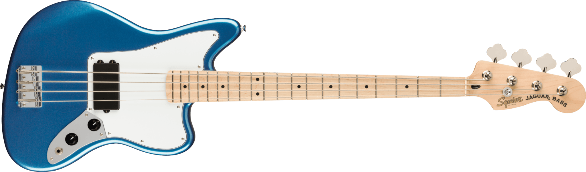 Squier Affinity Series™ Jaguar® Bass H, Maple Fingerboard, White Pickguard, Lake Placid Blue by FMIC