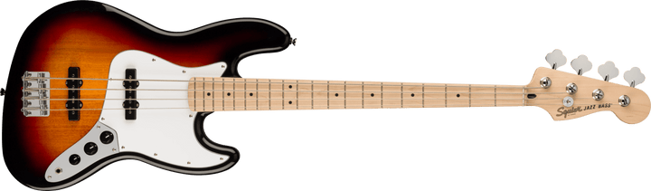 Squier Affinity Series Jazz Bass, Maple Fingerboard, White Pickguard, 3 - Color Sunburst by FMIC