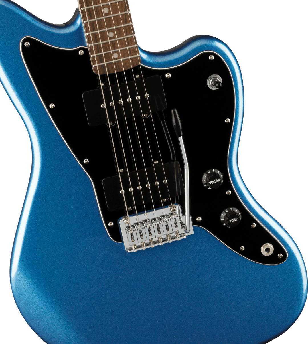 Squier Affinity Series™ Jazzmaster®, Laurel Fingerboard, Black Pickguard, Lake Placid Blue by FMIC