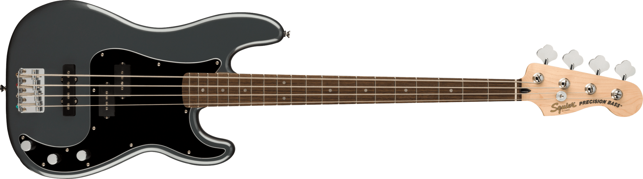 Squier Affinity Series Precision Bass PJ, Laurel Fingerboard, Black Pickguard, Charcoal Frost Metallic by FMIC
