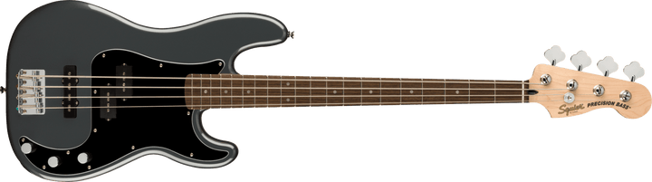 Squier Affinity Series Precision Bass PJ, Laurel Fingerboard, Black Pickguard, Charcoal Frost Metallic by FMIC