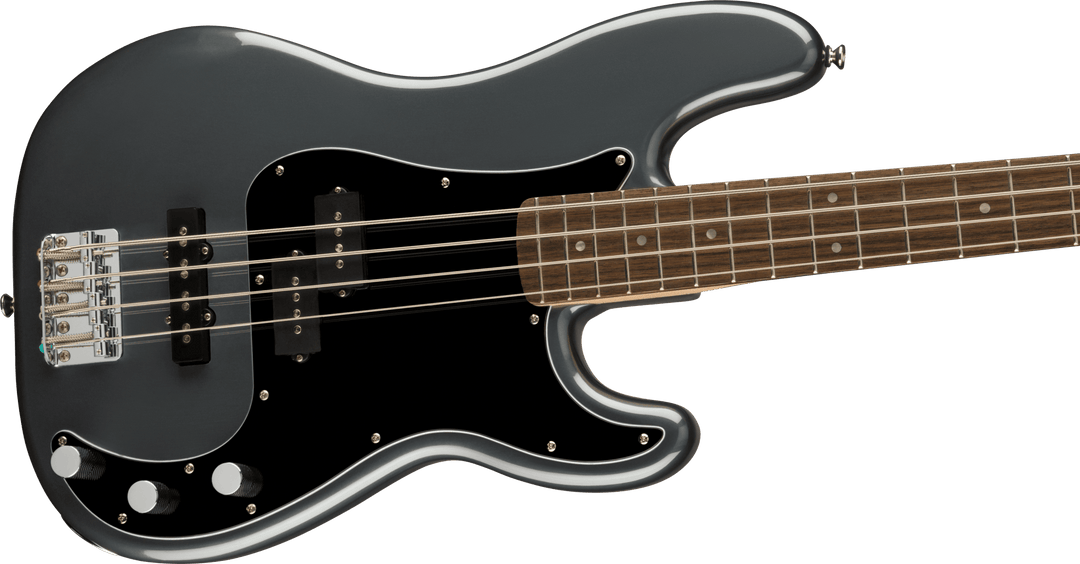Squier Affinity Series Precision Bass PJ, Laurel Fingerboard, Black Pickguard, Charcoal Frost Metallic by FMIC