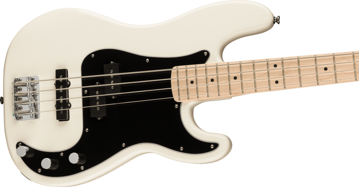 Squier Affinity Series™ Precision Bass® PJ, Maple Fingerboard, Black Pickguard, Olympic White by FMIC