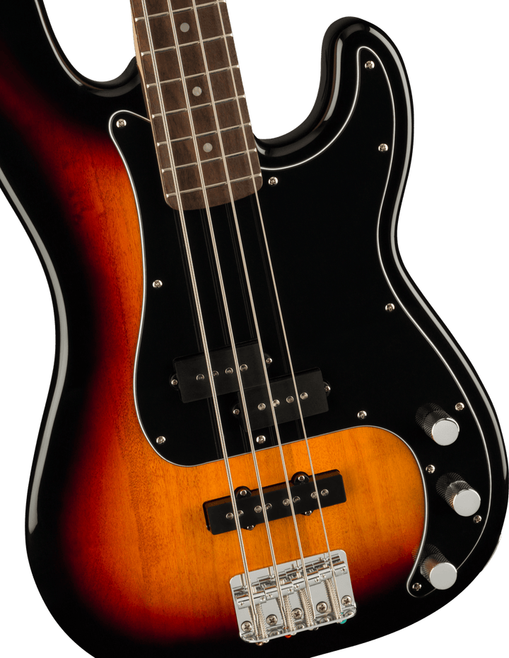 Squier Affinity Series Precision Bass PJ Pack, Laurel Fingerboard, 3 - Color Sunburst, Gig Bag, Rumble 15 - 120V by FMIC