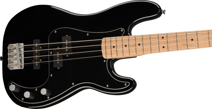 Squier Affinity Series Precision Bass PJ Pack, Maple Fingerboard, Black, Gig Bag, Rumble 15 - 120V by FMIC