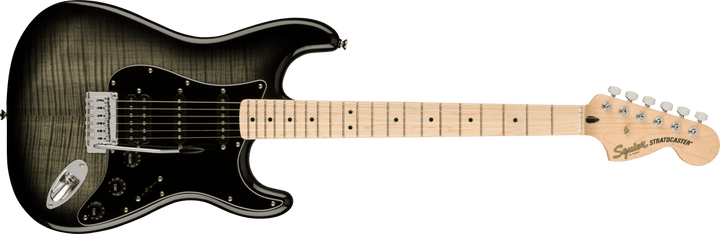 Squier Affinity Series™ Stratocaster® FMT HSS, Maple Fingerboard, Black Pickguard, Black Burst by FMIC