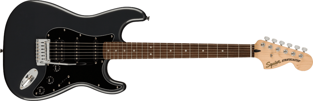 Squier Affinity Series Stratocaster HSS Pack, Laurel Fingerboard, Charcoal Frost Metallic, Gig Bag, 15G - 120V by FMIC