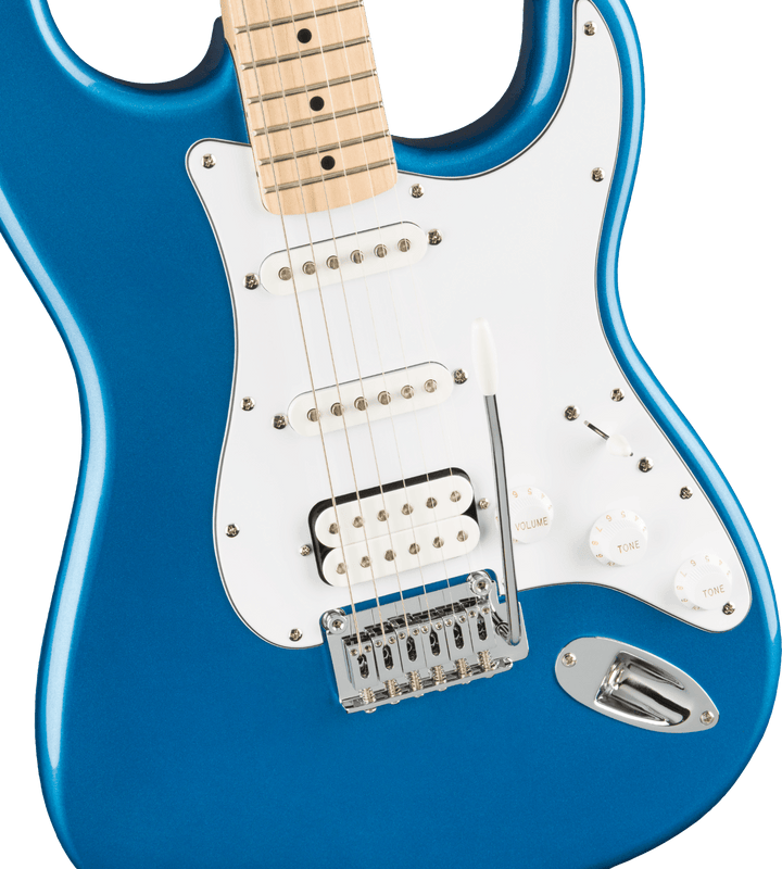 Squier Affinity Series Stratocaster HSS Pack, Maple Fingerboard, Lake Placid Blue, Gig Bag, 15G - 120V by FMIC