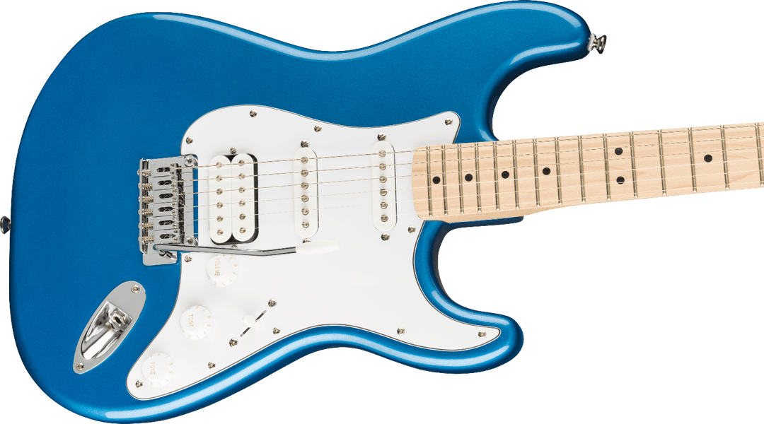 Squier Affinity Series Stratocaster HSS Pack, Maple Fingerboard, Lake Placid Blue, Gig Bag, 15G - 120V by FMIC