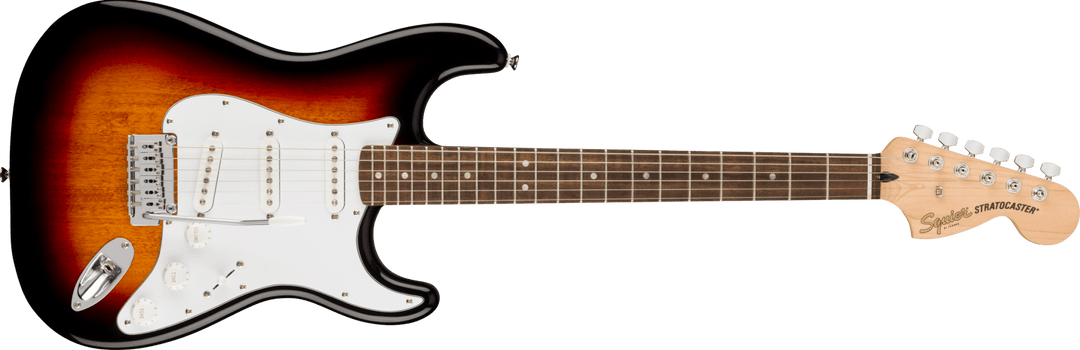Squier Affinity Series™ Stratocaster®, Laurel Fingerboard, White Pickguard, 3 - Color Sunburst by FMIC