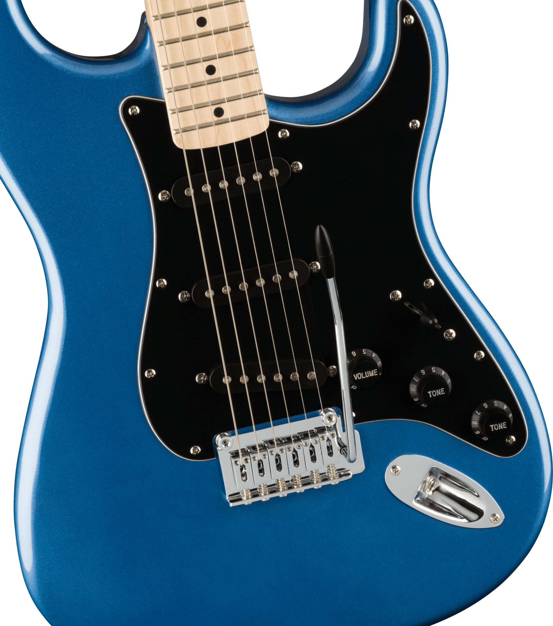 Squier Affinity Series™ Stratocaster®, Maple Fingerboard, Black Pickguard, Lake Placid Blue by FMIC