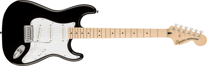 Squier Affinity Series™ Stratocaster®, Maple Fingerboard, White Pickguard, Black by FMIC
