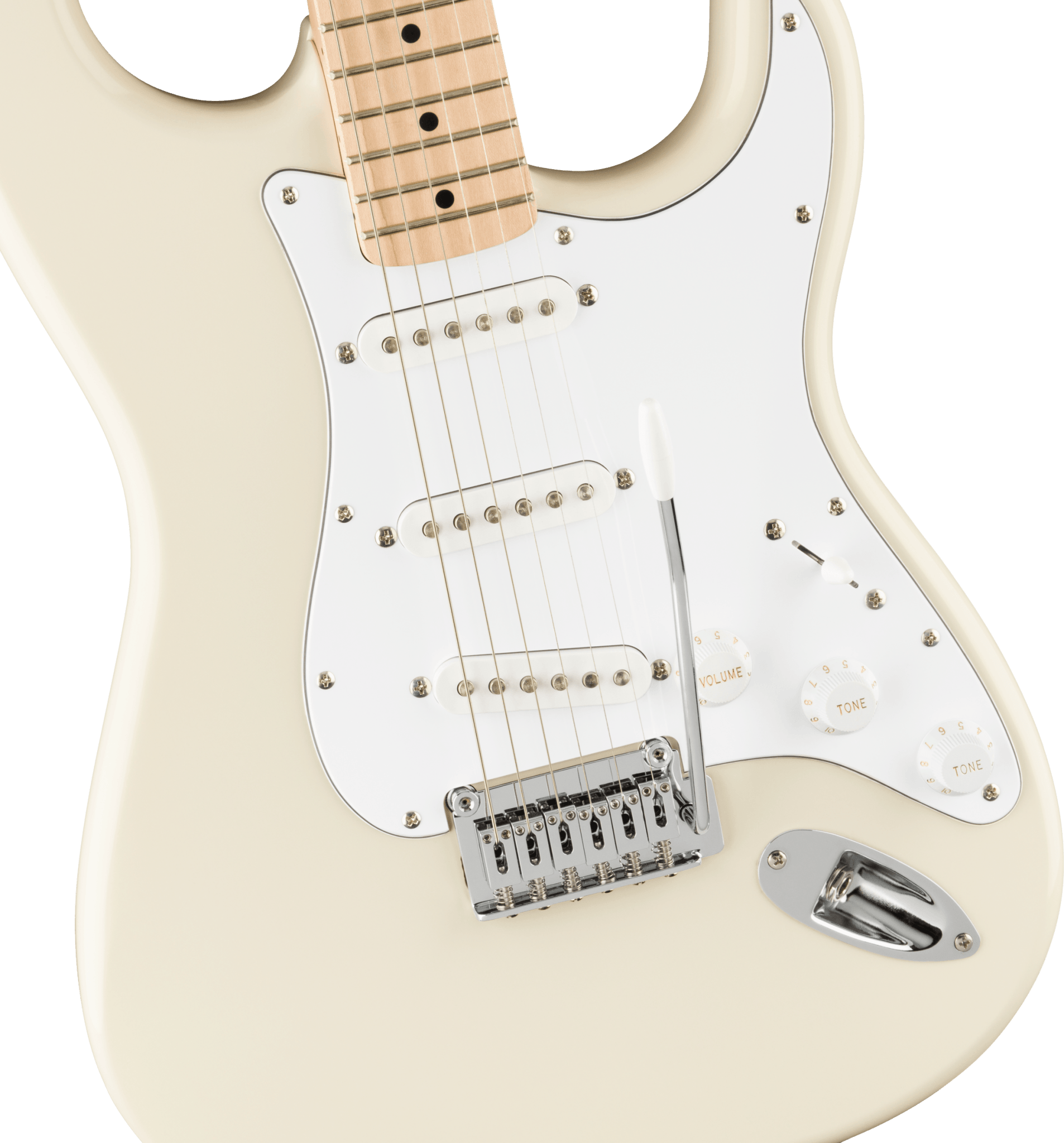 Squier Affinity Series™ Stratocaster®, Maple Fingerboard, White Pickguard, Olympic White by FMIC