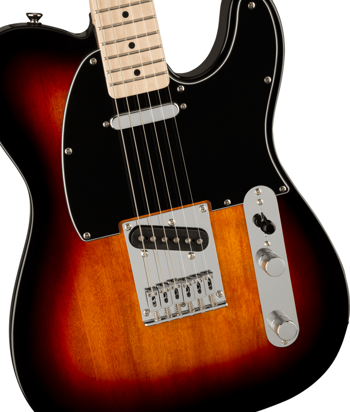 Squier Affinity Series™ Telecaster®, Maple Fingerboard, Black Pickguard, 3 - Color Sunburst by FMIC