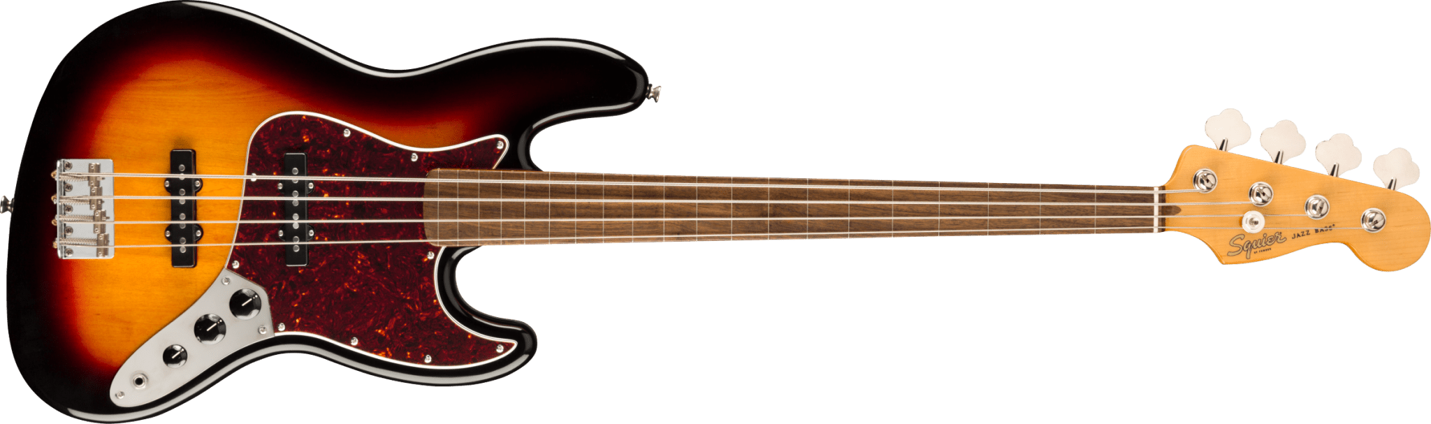 Squier Classic Vibe '60S Jazz Bass® Fretless, Laurel Fingerboard, 3 - Color Sunburst by FMIC