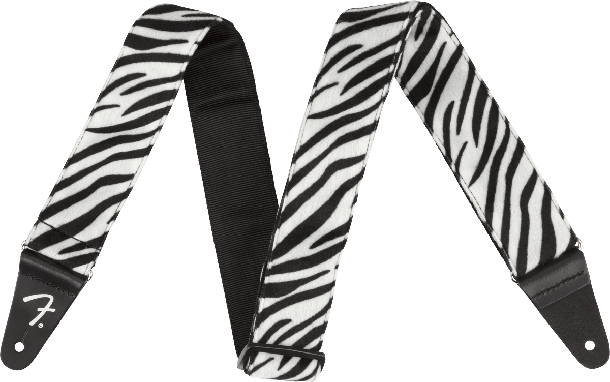 STRAP GUITAR FENDER WILD ZEBRA PRINT STRAP, 2" by FMIC