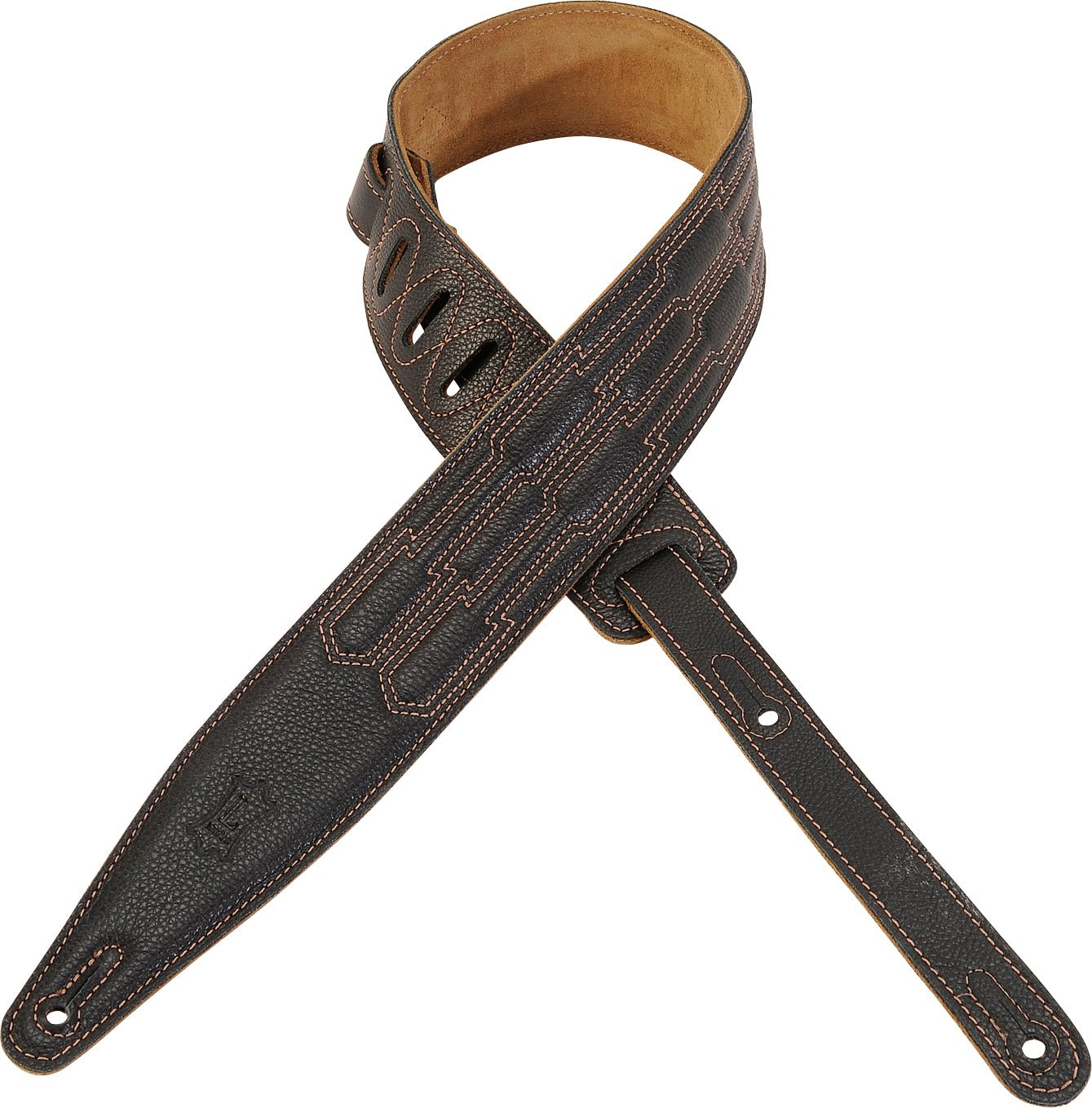 STRAP GUITAR LEVY’S 2 1/2"" Heirloom Series Padded Garment Leather Guitar Strap by Levy's Leathers