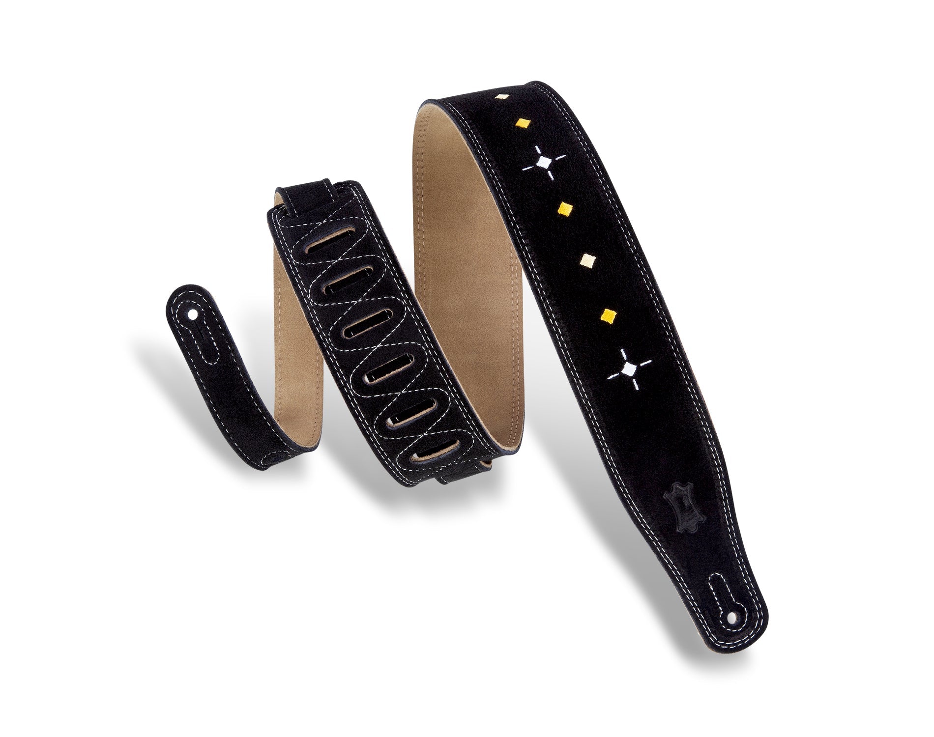 STRAP GUITAR LEVY’S 2 1/2"" Suede Leather Guitar Strap With Natural by Levy's Leathers