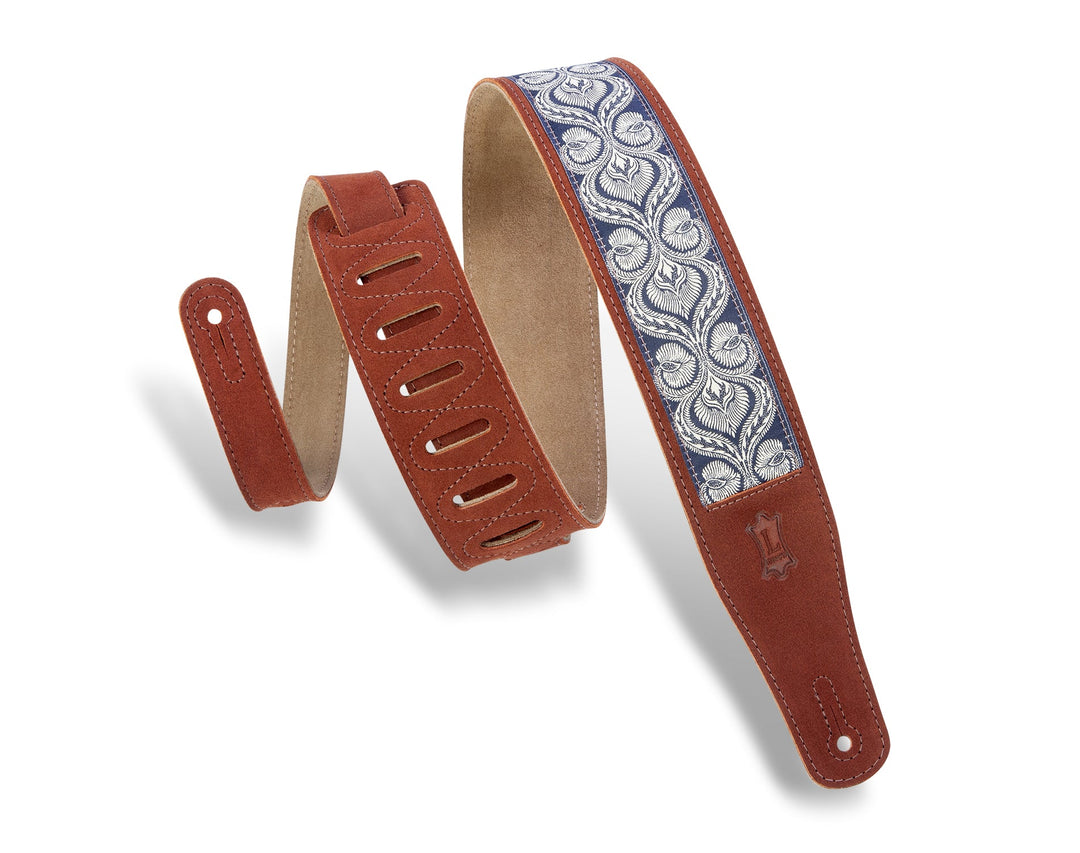 STRAP GUITAR LEVY’S 2 1/2"" Suede Leather Guitar Strap with Suede by Levy's Leathers