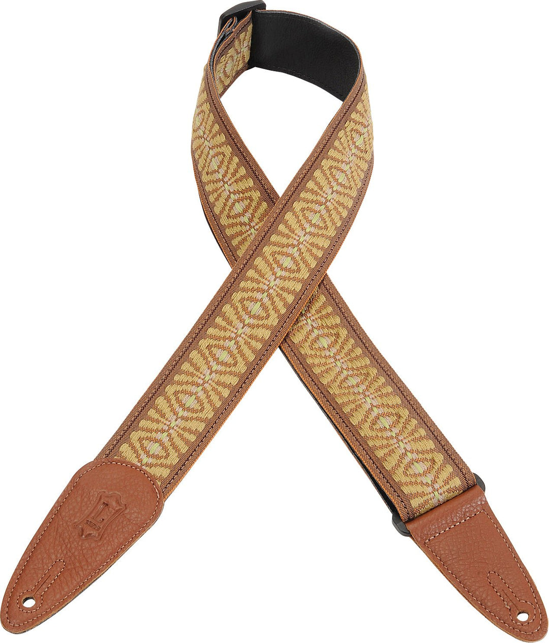 STRAP GUITAR LEVY’S 2" Jacquard Guitar Strap With Garment Leather by Levy's Leathers