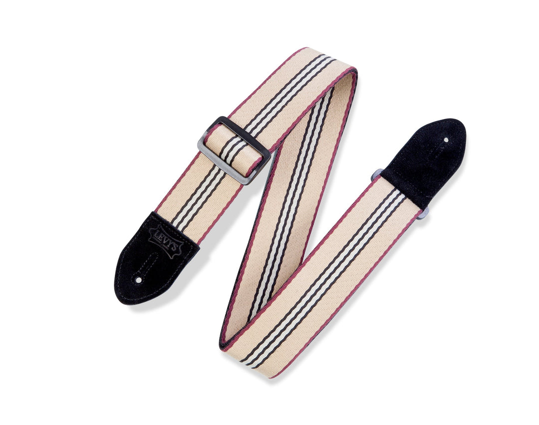 STRAP GUITAR LEVY’S 2"" Prep Stripe Guitar Strap, MC8VIN - 003 by Levy's Leathers
