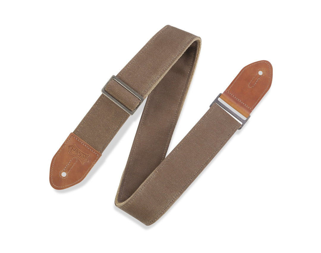 STRAP GUITAR LEVY’S 2" Traveler Waxed Canvas Guitar Strap with Cotton Backing by Levy's Leathers