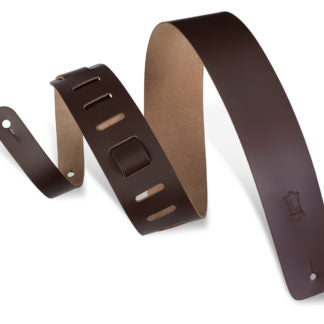 STRAP GUITAR LEVY'S 2.5" LEATHER DARK BROWN